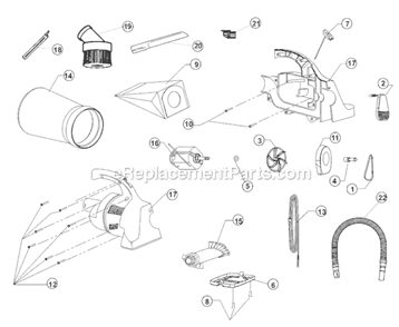 Part Location Diagram of RO-999120 Dirt Devil Power Cord - 20